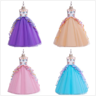 Van de het Spectakel Sleeveless Baby van het ruchekant Huwelijk van de Prinsesdresses for party