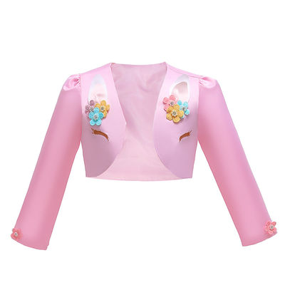 12 jaar de Oude Kostuums van de Meisjeshalloween van Unicorn Decal Shawl Coat For