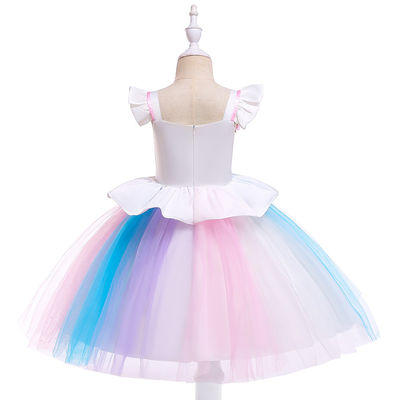 Polyesterviscose die Unicorn Tulle Princess Dress Size 110cm mengen
